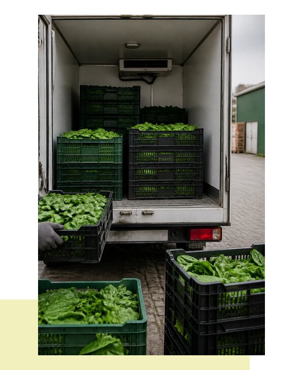 Перевозка шпината в Осинники с сохранением свежести продукции